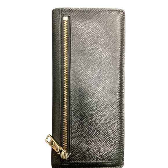 Coach Wallet Women’s One Size Pebbled Leather Slim Envelope Wallet Black - Picture 2 of 8